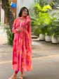 Indian Clothing Dishitha Creation Women Floral Printed Designer Gown - Pink Fashion