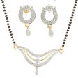 AanyaCentric Gold-plated Mangalsutra Pendant Earring Set & Silver Plated Anklet Supply