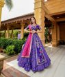 Aastha Fashion lris Purple Cotton Heavy Badhani Printed Readymade Traditional Lehenga Choli Set Sale