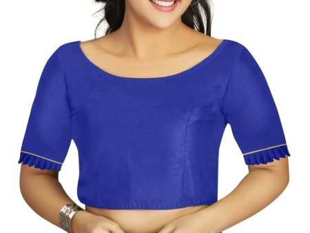 Aastha Fashion Women s Blue Art Silk Designer Party Wear Readymade Blouse For Cheap