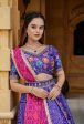 Aastha Fashion lris Purple Cotton Heavy Badhani Printed Readymade Traditional Lehenga Choli Set Sale