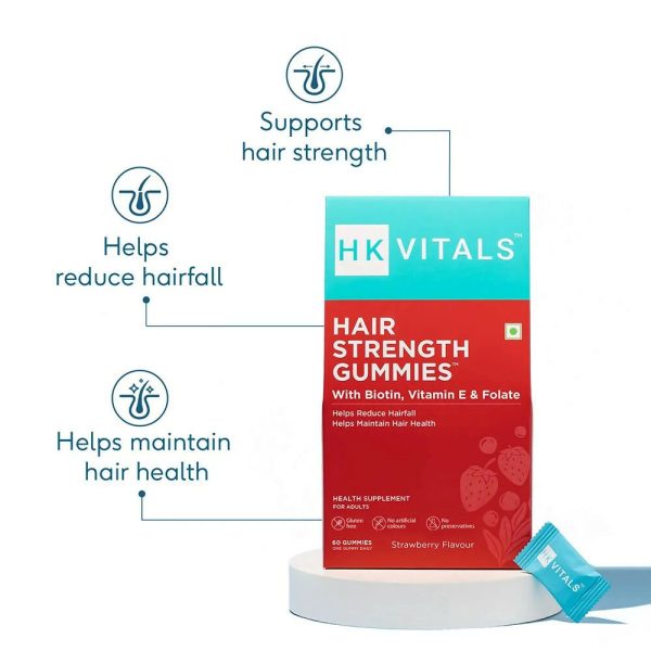 HK Vitals Hair Strength Biotin Gummies - Strawberry Flavor Fashion