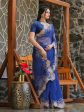 Tikhi Imli Blue Embroidered Organza Saree Fashion