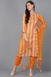 Women s Beige Rayon Blend Checks Straight Kurta Pant With Dupatta - Rasiya Fashion