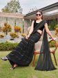 Tikhi Imli Black Striped Sequinned Saree For Discount