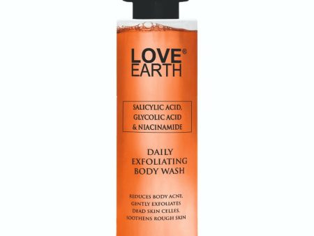 Love Earth Salicylic Acid, Glycolic Acid & Niacinamide Exfoliating Body Wash Hot on Sale