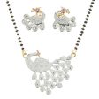 AanyaCentric Gold-plated Mangalsutra Pendant Earring Set & Silver Plated Anklet Online