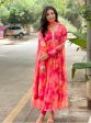 Indian Clothing Dishitha Creation Women Floral Printed Designer Gown - Pink Fashion