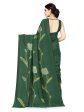 Kalini Green & Lime Green Floral Vichitra Silk Saree Online Sale