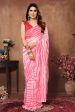 Partywear Designer Pink Georgette Fancy Saree - Satrangi Discount