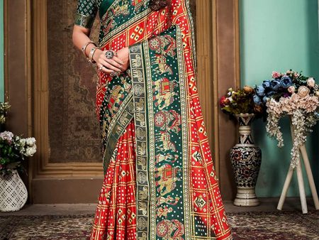 Kalini Bandhani Printed Silk Cotton Banarasi Saree Fashion