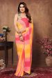 Partywear Designer Multi Georgette Fancy Saree - Satrangi Cheap