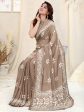 Kalini Batik Poly Chiffon Block Print Saree With Blouse Piece For Cheap