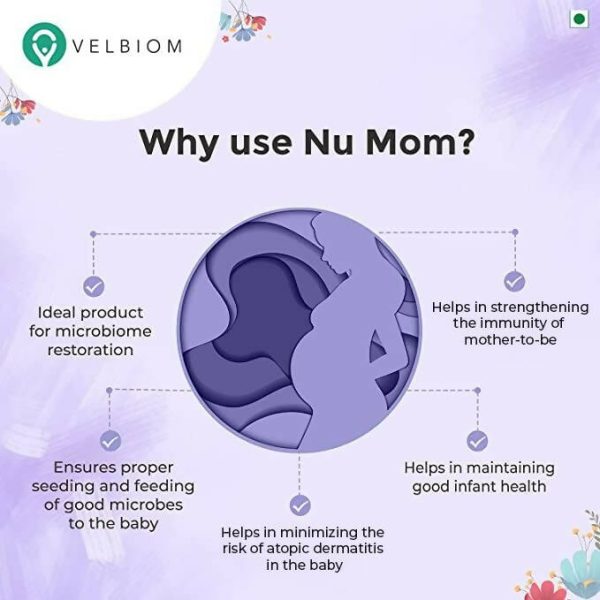 Velbiom Nu Mom Probiotic Health Capsules For Women Hot on Sale