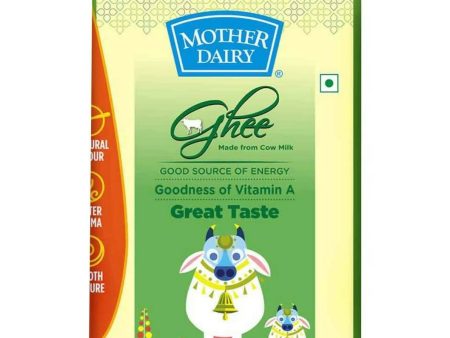 Mother Dairy Cow Ghee Ceka Pack | Good For Overall Health And Strength | Certified Cultured Ghee Online Hot Sale