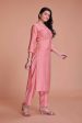 Aastha Fashion Women s Baby Pink Viscose Solid Kurti with Bottom For Sale